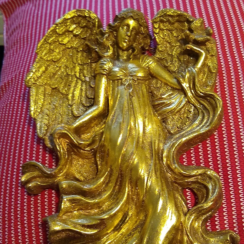 GOLDEN  CHRISTMAS ANGEL'S X4